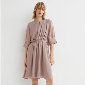 H&M Chiffon Drawstring Waist Dress XL